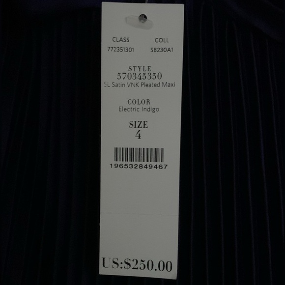 Brand new WHBM satin pleated maxi dress - Picture 6 of 6